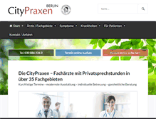 Tablet Screenshot of citypraxen.de